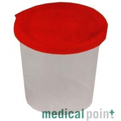 Urinbecher mit Schraubdeckel (rot)